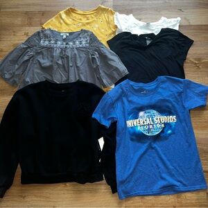 Bundle of 6 Youth Girls Tops Old Navy, GAP, Cat & Jack, All in Motion, etc